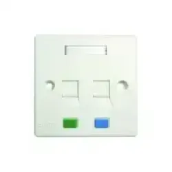 Dintek 1303-12010CH 2-Port Wall Plate with Shutter Dintek 1303-12010CH 2-Port Wall Plate with Shutter