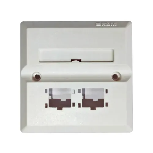 R&M R199514 Dual Port Faceplate