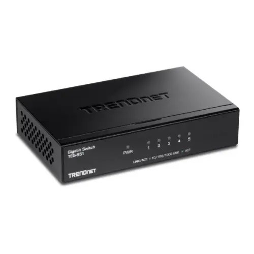 TRENDnet TEG-S51 5-Port Gigabit Desktop Switch TRENDnet TEG-S51 5-Port Gigabit Desktop Switch