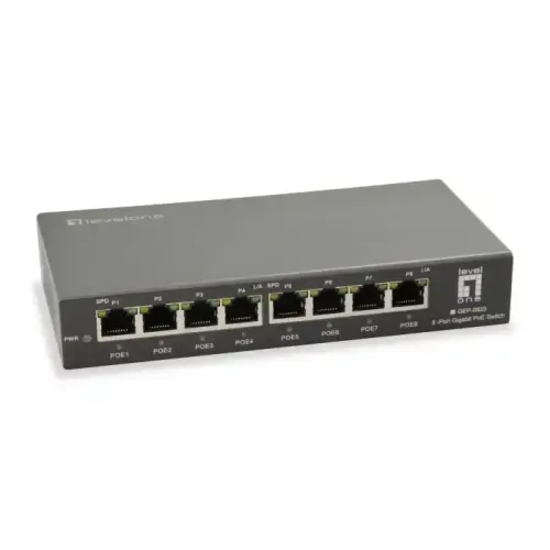 Levelone GEP-0823 8-Port Gigabit PoE Unmanaged Switch Levelone GEP-0823 8-Port Gigabit PoE Unmanaged Switch