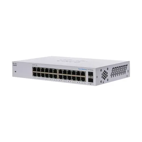Cisco CBS110-24T-EU 24 Port Gigabit Ethernet Unmanaged Switch With 2 Gigabit SFP Cisco CBS110-24T-EU 24 Port Gigabit Ethernet Unmanaged Switch With 2 Gigabit SFP