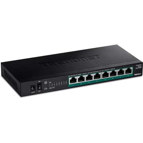 TRENDnet TPE-TG380 8-Port Unmanaged 2.5G PoE+ Switch TRENDnet TPE-TG380 8-Port Unmanaged 2.5G PoE+ Switch