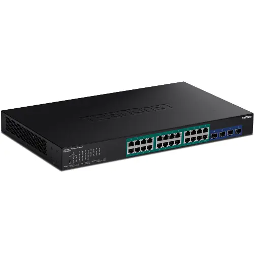 TRENDnet TPE-30284 28-Port Gigabit Web Smart PoE+ Switch with 4 x 10G SFP+ slots TRENDnet TPE-30284 28-Port Gigabit Web Smart PoE+ Switch with 4 x 10G SFP+ slots