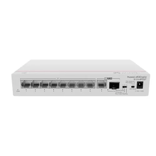 Huawei eKitEngine S110-8P2ST 8 Port Gigabit PoE+ Unmanaged Switch Huawei eKitEngine S110-8P2ST 8 Port Gigabit PoE+ Unmanaged Switch