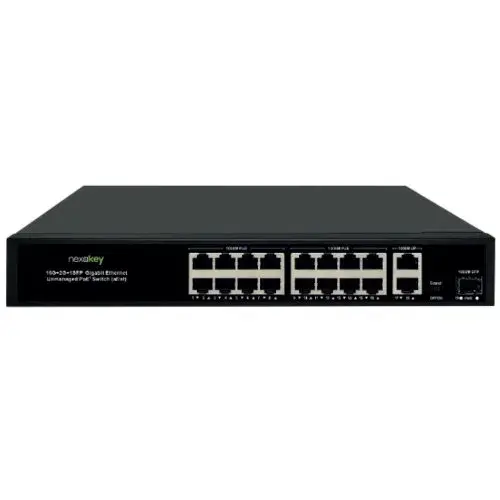 Nexakey NS-6000GS-24P2U2S 24Port Gigabit Unmanaged PoE Switch Nexakey NS-6000GS-24P2U2S 24Port Gigabit Unmanaged PoE Switch