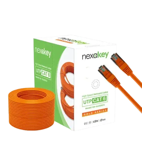 Nexakey NX-GLD56C6 CAT6 100 Meter CCA UTP Cable Nexakey NX-GLD56C6 CAT6 100 Meter CCA UTP Cable