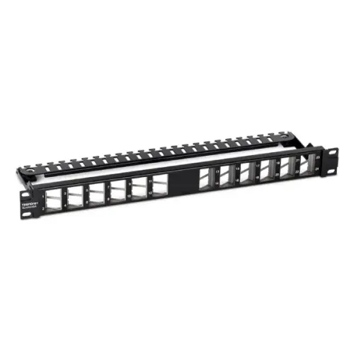TRENDnet TC-KP24SA 24-Port Blank Angled Keystone Shielded 1U Patch Panel