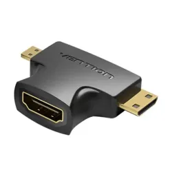 Vention AGFB0 2-in-1 Micro & Mini HDMI Male to HDMI Female Converter Vention AGFB0 2-in-1 Micro & Mini HDMI Male to HDMI Female Converter