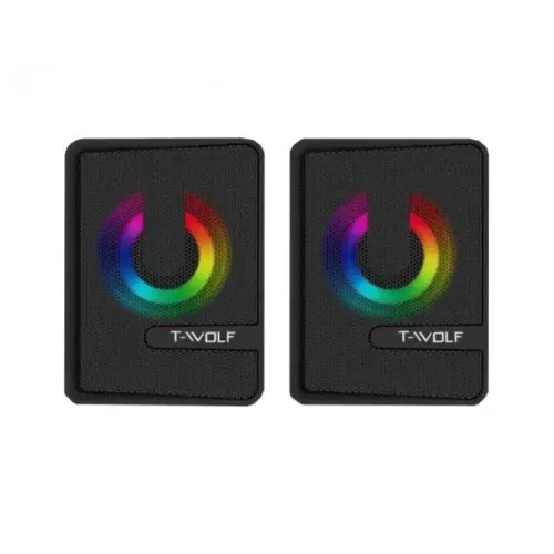 T-Wolf S3 Portable Wired RGB Gaming Speaker