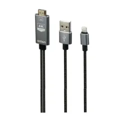 Onten OTN-7519 Lightning to HDMI 1.8M Adapter with USB Power Onten OTN-7519 Lightning to HDMI 1.8M Adapter with USB Power