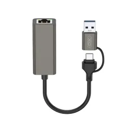 XO HUB018 USB-C and USB-A to Ethernet Adapter XO HUB018 USB-C and USB-A to Ethernet Adapter