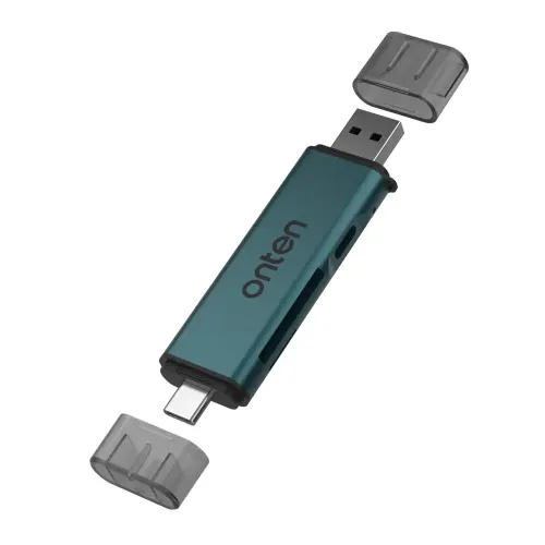 Onten CR538S USB-C & USB-A Card Reader with USB-C Hub