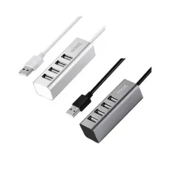 Hoco HB1 4 Port USB 2.0 Aluminum Alloy Hub Hoco HB1 4 Port USB 2.0 Aluminum Alloy Hub