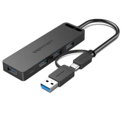 Vention CHTBB USB3.0 & Type-C 2-in-1 Interface to 4-Port USB 3.0 HUB Vention CHTBB USB3.0 & Type-C 2-in-1 Interface to 4-Port USB 3.0 HUB