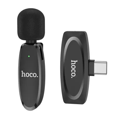 Hoco L15 Type-C Crystal Lavalier Wireless Digital Microphone Hoco L15 Type-C Crystal Lavalier Wireless Digital Microphone