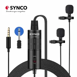 SYNCO Lav-S6D Dual Omnidirectional Condenser Wired Lavalier Microphone SYNCO Lav-S6D Dual Omnidirectional Condenser Wired Lavalier Microphone