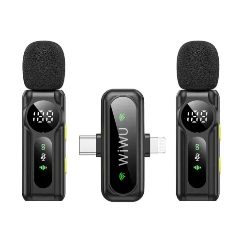 WiWU Wi-WM007 Dual Wireless Lavalier Microphone
