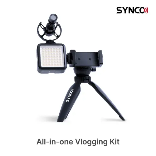 SYNCO Vlogger Kit2 with Microphone and Fill Light for Camera/SmartPhone Black SYNCO Vlogger Kit2 with Microphone and Fill Light for Camera/SmartPhone Black