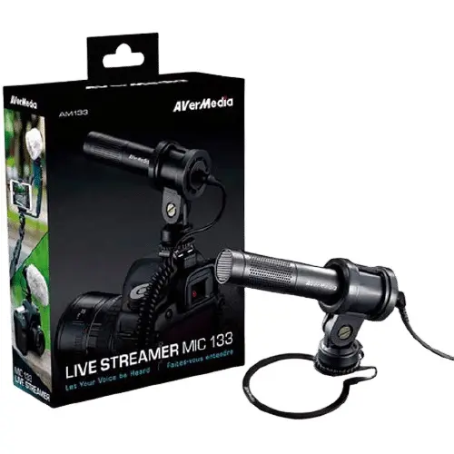 AVerMedia AM133 Live Streamer 3.5mm Microphone Black AVerMedia AM133 Live Streamer 3.5mm Microphone Black