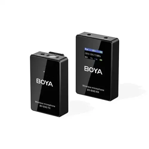 Boya BY-EM5-K1 UHF Wireless Microphone System Boya BY-EM5-K1 UHF Wireless Microphone System