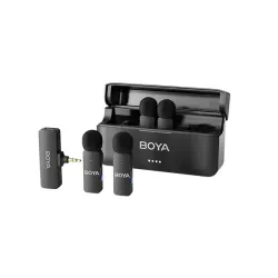BOYA BY-V4 4-Channel Mini Wireless Microphone with 3.5mm Converter