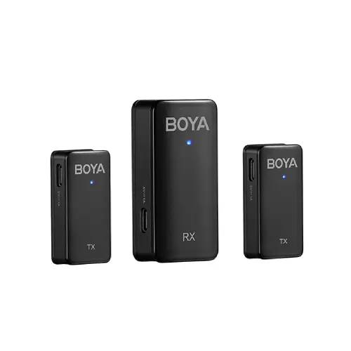 Boya BY-Wmic5-M2 Ultracompact 2.4GHz Dual-Channel Wireless Microphone System Boya BY-Wmic5-M2 Ultracompact 2.4GHz Dual-Channel Wireless Microphone System