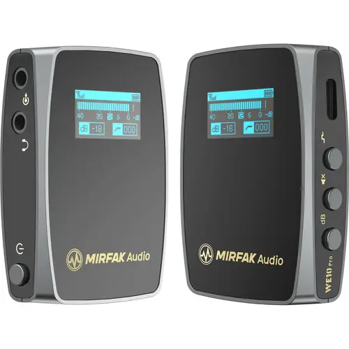 MIRFAK WE10 PRO Dual Transmitter Wireless Lavalier Microphone System MIRFAK WE10 PRO Dual Transmitter Wireless Lavalier Microphone System