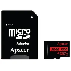 Apacer R100 MicroSDHC/SDXC UHS-1 U1 V10 A1 32GB Memory Card with Adapter Apacer R100 MicroSDHC/SDXC UHS-1 U1 V10 A1 32GB Memory Card with Adapter