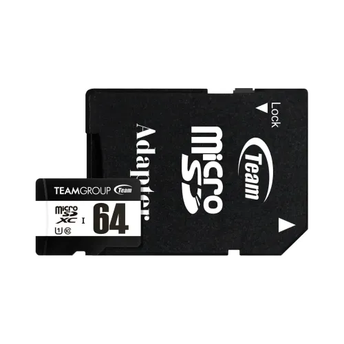 TEAM MICRO SDXC 64GB C10 UHS-I Memory Card with Adapter