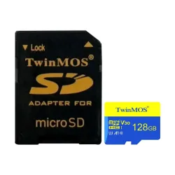 Twinmos 128GB MicroSDHC U3 Class 10 V30 A1 Memory Card Twinmos 128GB MicroSDHC U3 Class 10 V30 A1 Memory Card