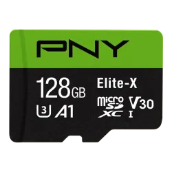 PNY Elite-X 128GB Class 10 U3 V30 microSDXC Memory Card