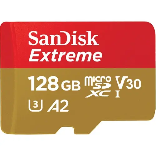 SanDisk Extreme 128GB 190mbps microSDXC UHS-I Memory Card (SDSQXAA-128G-GN6MN) SanDisk Extreme 128GB 190mbps microSDXC UHS-I Memory Card (SDSQXAA-128G-GN6MN)