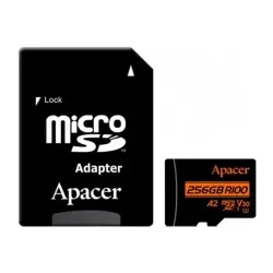 Apacer R100 SDXC/SDHC UHS-I U3 V30 256GB A2 Class 10 Memory Card with Adapter Apacer R100 SDXC/SDHC UHS-I U3 V30 256GB A2 Class 10 Memory Card with Adapter