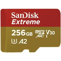 SanDisk Extreme 256GB 190mbps microSDXC UHS-I Memory Card (SDSQXAV-256G-GN6MN)
