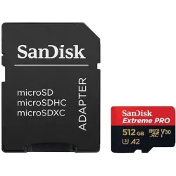 Sandisk Extreme PRO 512GB 200mbps MicroSDXC UHS-1 Memory Card With Adapter (SDSQXCD-512G-GN6MA) Sandisk Extreme PRO 512GB 200mbps MicroSDXC UHS-1 Memory Card With Adapter (SDSQXCD-512G-GN6MA)