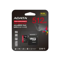 ADATA High-Endurance 512GB UHS-I Class 10 microSDXC Memory Card ADATA High-Endurance 512GB UHS-I Class 10 microSDXC Memory Card