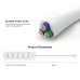 Huntkey DMC502 3 Meter 5 Port 2 Pin Power Strip with Individual Switch