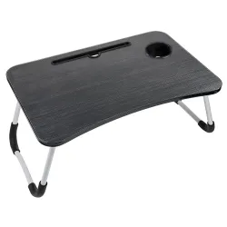 Foldable Laptop Table with Cup Holder & IPad Slot Foldable Laptop Table with Cup Holder & IPad Slot