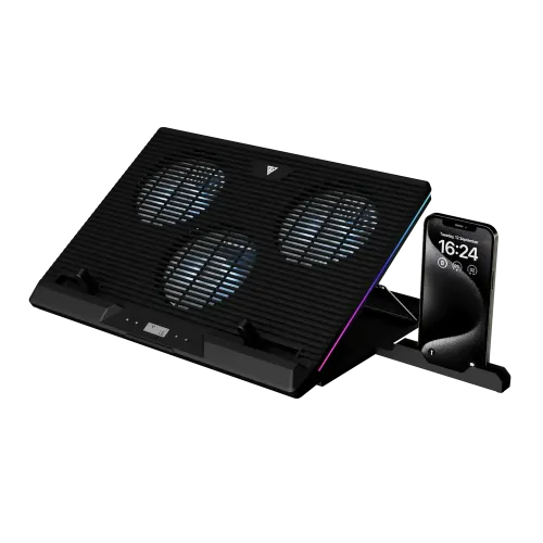 Gamdias AETHER M1 RGB Laptop Cooler With Phone Stand Gamdias AETHER M1 RGB Laptop Cooler With Phone Stand